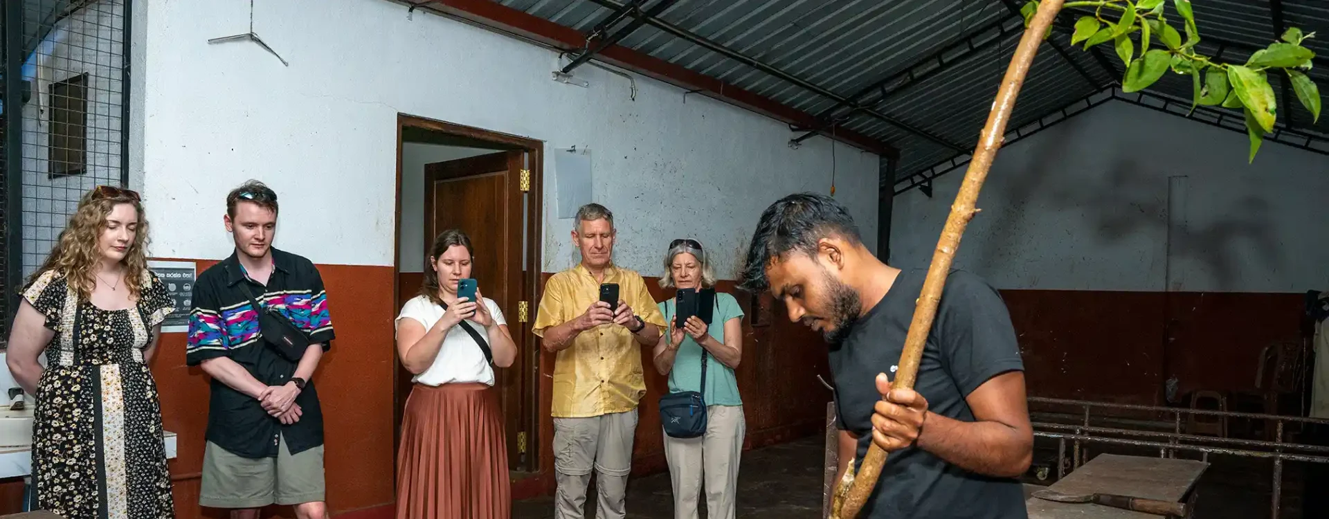 Visitors exploring the spice trail